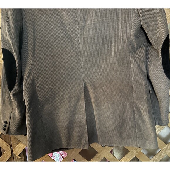 CIRCLE S Western Gray Corduroy Elbow patch Sports Coat Jacket Blazer Men's 42L - Picture 8 of 15